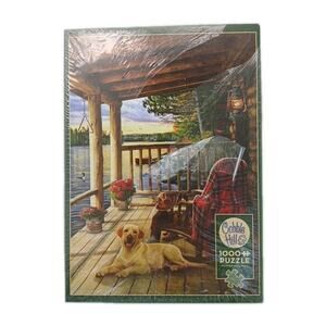 Cobble Hill 1000 Piece Jigsaw Puzzle Cabin Porch With Dog 800051